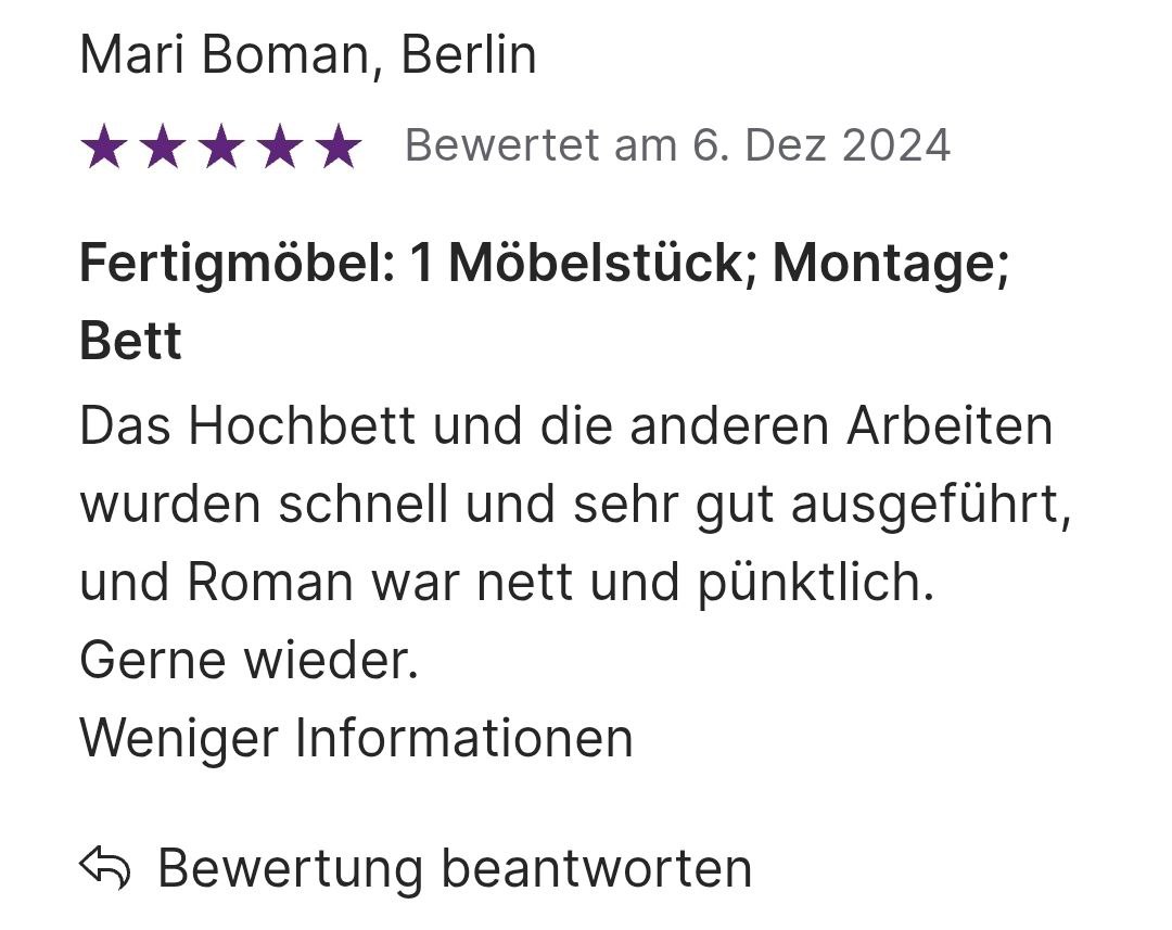 Möbelmontage für passgenau aufgebautes Mobiliar im Wohnbereich