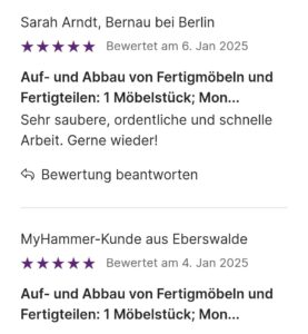 Montage von Möbeln durch einen Fachmann im Wohnraum