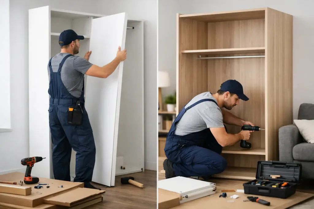 Schrank abbauen und neu aufbauen lassen