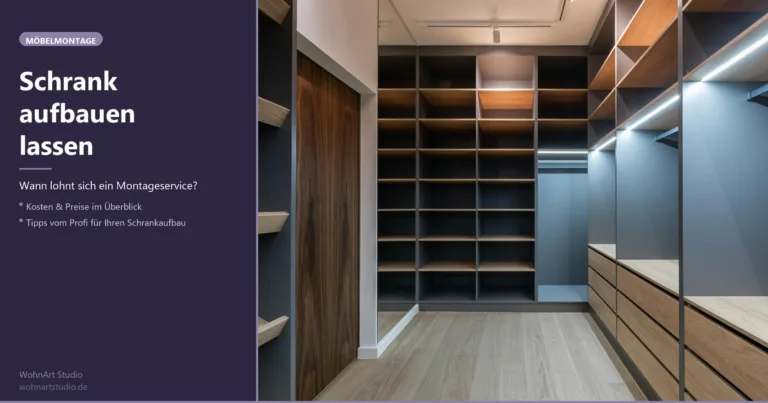 Schrank aufbauen lassen – moderner begehbarer Kleiderschrank mit professioneller Montage