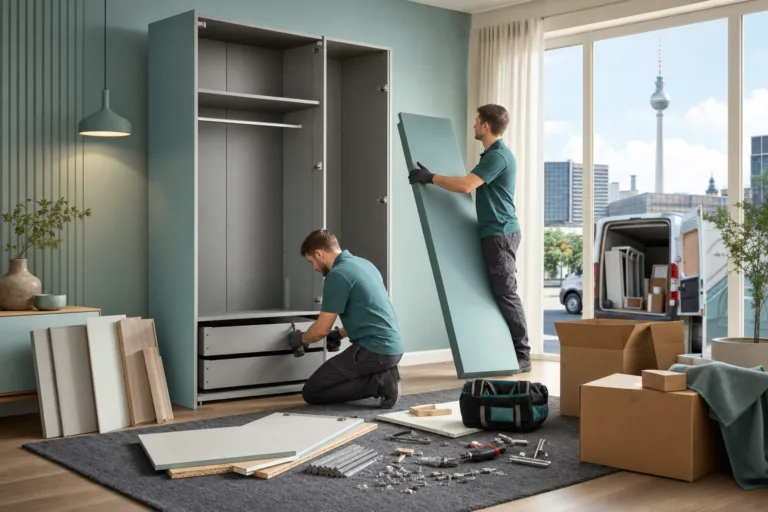 Monteur baut Kleiderschrank ab, passend zu Schrank abbauen Kosten